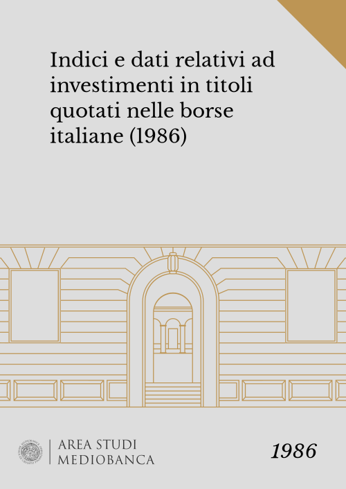 Immagine copertina - Indici e dati relativi ad investimenti in titoli quotati nelle borse italiane (1986)