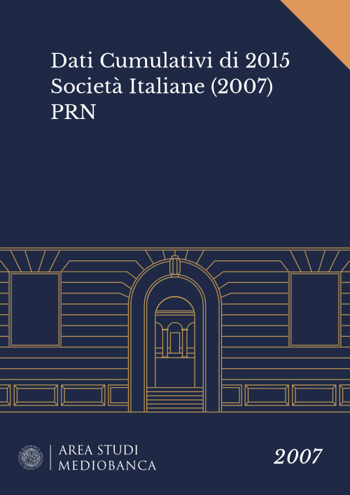 Immagine copertina - Dati Cumulativi di 2015 Società Italiane (2007) PRN