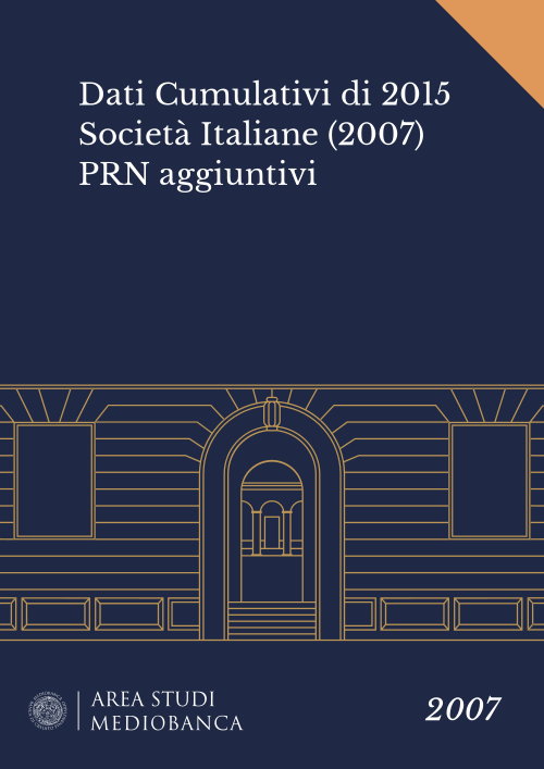 Immagine copertina - Dati Cumulativi di 2015 Società Italiane (2007) PRN aggiuntivi
