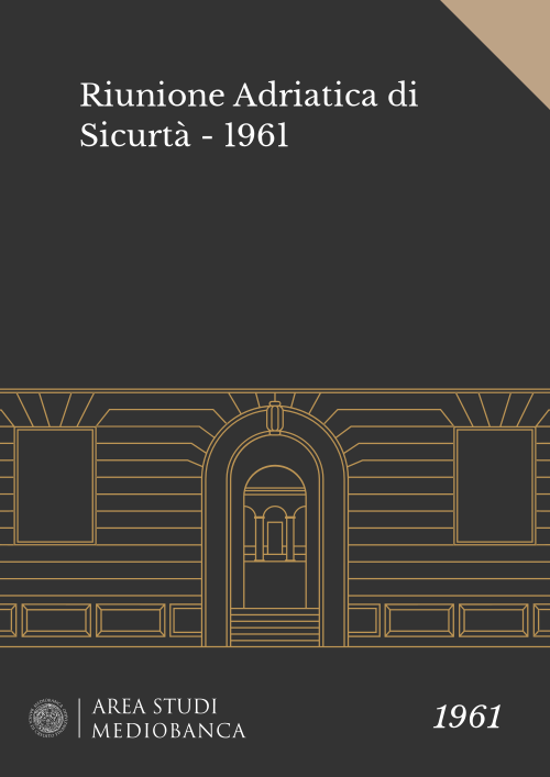 Immagine copertina - Riunione Adriatica di Sicurtà - 1961