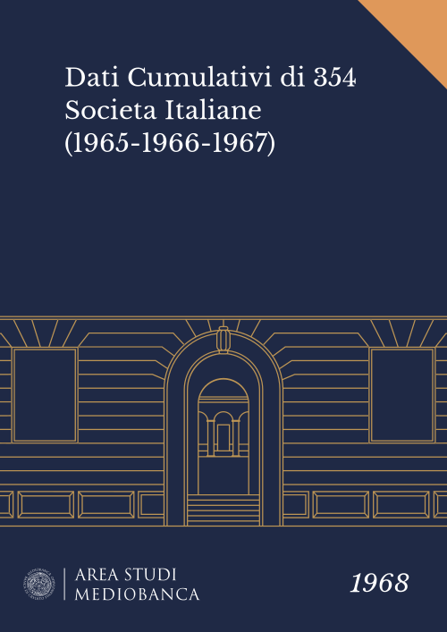 Immagine copertina - Dati Cumulativi di 354 Societa Italiane (1965-1966-1967)