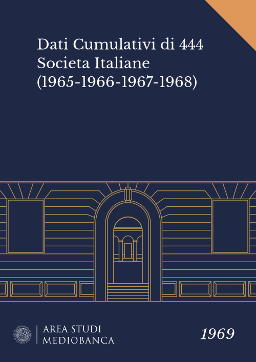 Immagine copertina - Dati Cumulativi di 444 Societa Italiane (1965-1966-1967-1968)