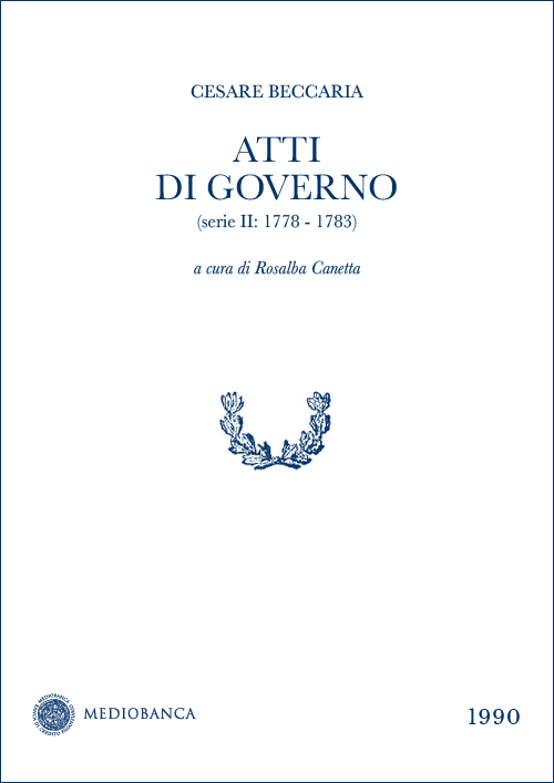 Immagine copertina - Atti di governo (Serie II: 1778 - 1783)