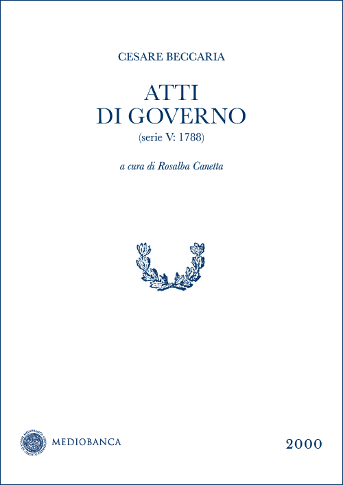 Immagine copertina - Atti di governo (Serie V: 1788)