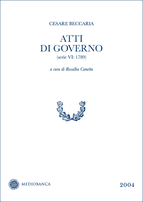 Immagine copertina - Atti di governo (Serie VI: 1789)