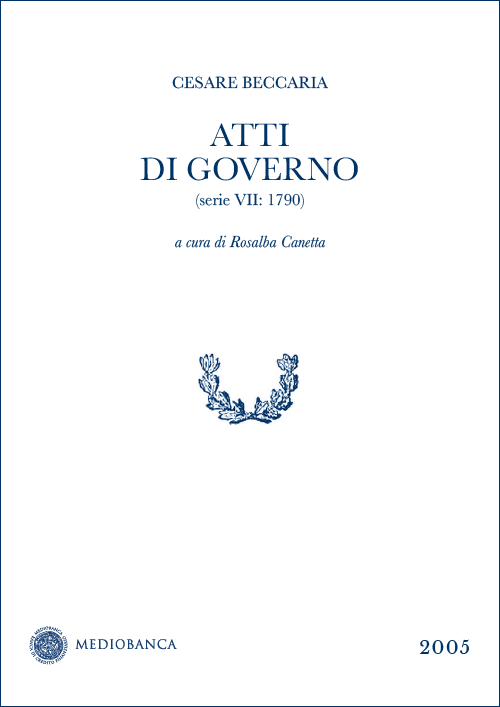 Immagine copertina - Atti di governo (Serie VII: 1790)