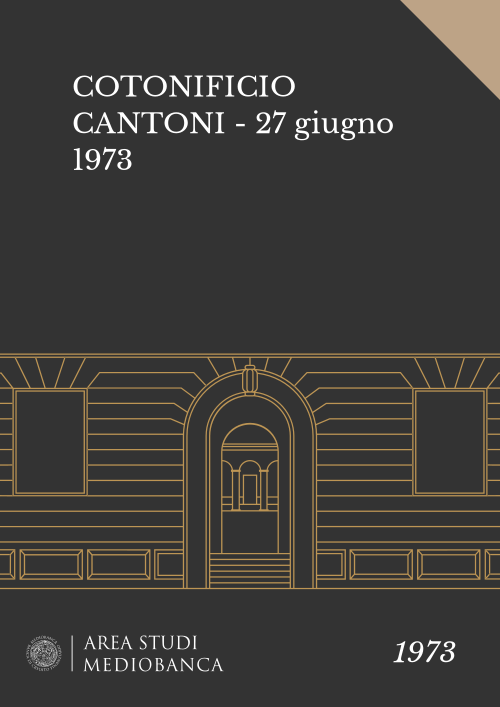 Immagine copertina - COTONIFICIO CANTONI - 27 giugno 1973