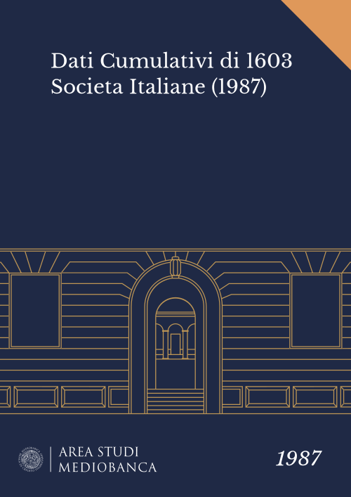 Immagine copertina - Dati Cumulativi di 1603 Societa Italiane (1987)